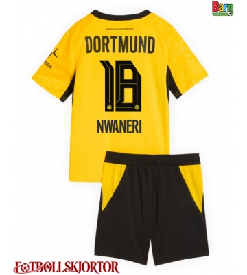 Borussia Dortmund Ethan Nwaneri #18 Hemmakläder Barn 2026-27 Kortärmad (+ Korta byxor)